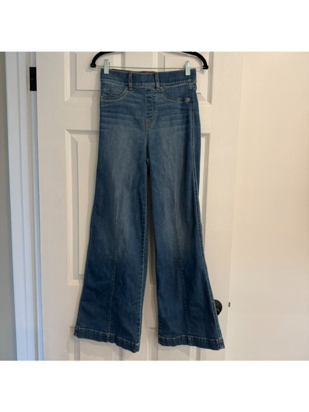 SPANX Wide Leg High Rise Pull On Denim Jeans Size Small